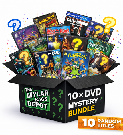 10-Pack 3.5g DVD Case Storage Set (5.5" × 7.5") with Matching Zip Bags – Assorted Designs