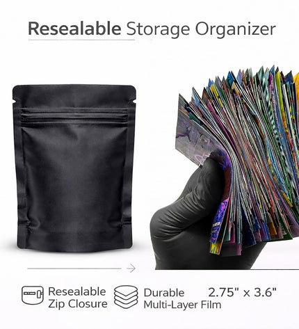 100 Pack 1g Unique Mylar Bags – Space Graphic