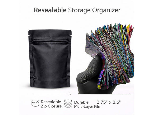 100 Pack 1g Mylar Bags – Fire Character Graphic