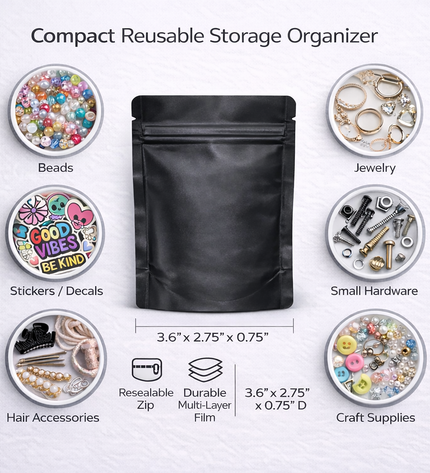 100 Pack 1g Unique Mylar Bags – Space Graphic