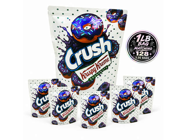 Large 1lb Mylar Packaging Set with 128 Coordinated 3.5g Pouches by Mylar Kings