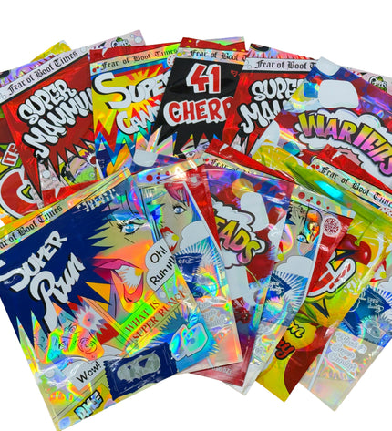 12-Pack 1lb (12" × 15") Heavy-Duty Zip Storage Bags – Assorted Designs