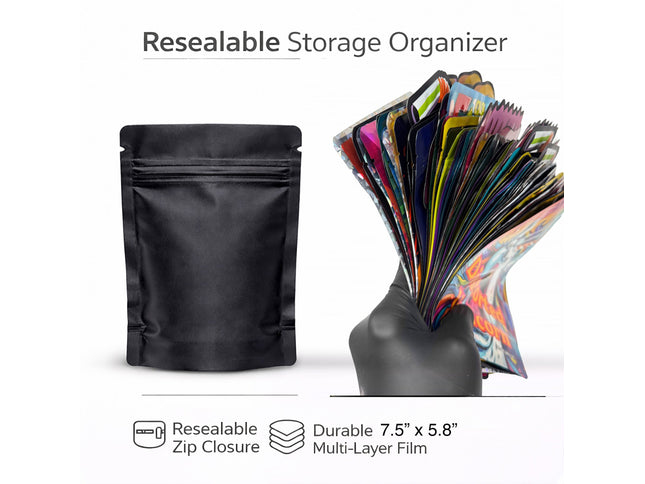 50 Pack 28g Shaped Mylar Bags – Retro Character Graphic