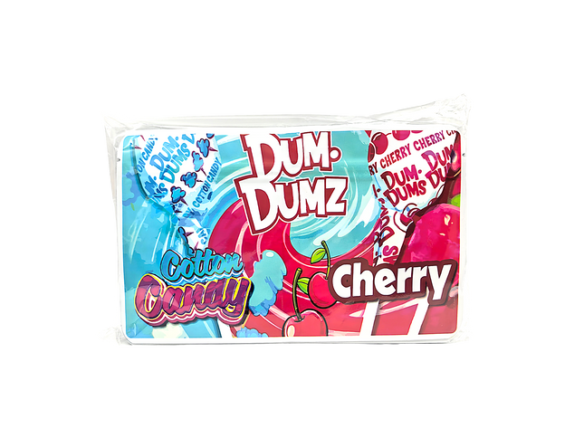 Shop 50 Pack 3.5g 2-in-1 Split Dual Graphic Mylar Bags - Dum Dumz Cherry | Mylar Kings