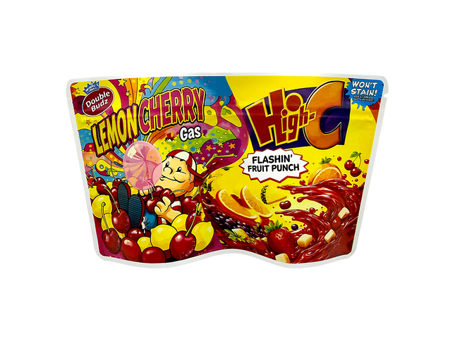 Mylar Kings 50 Pack 3.5g 2-in-1 Split Dual Graphic Mylar Bags - Lemonheads Hawaiian Punch