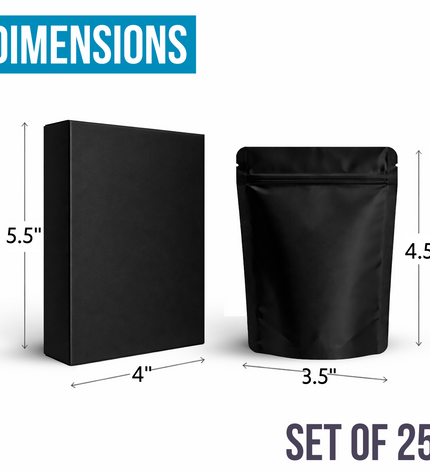25-Pack 3.5g Small (3.5" × 5") Gift Boxes with Matching Zip Bags – Assorted Designs