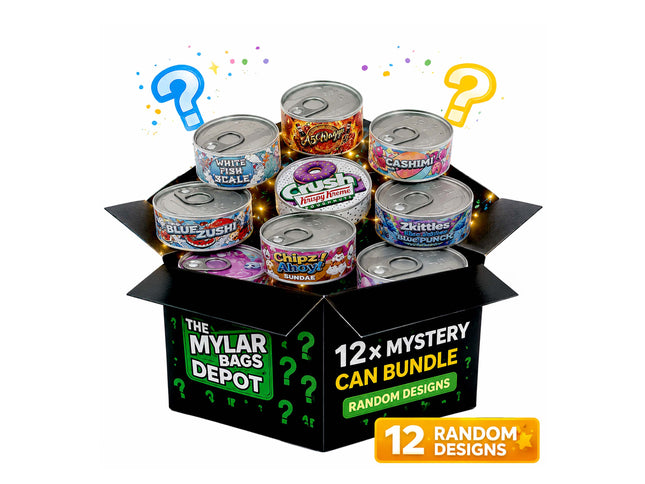 Mylar Kings 10 Pack 3.5g Pull-Top Tin Can Storage Containers - Unique Designs