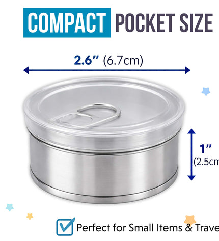 10-Pack 3.5g Pull-Top Tin Can Storage Containers – Assorted Designs
