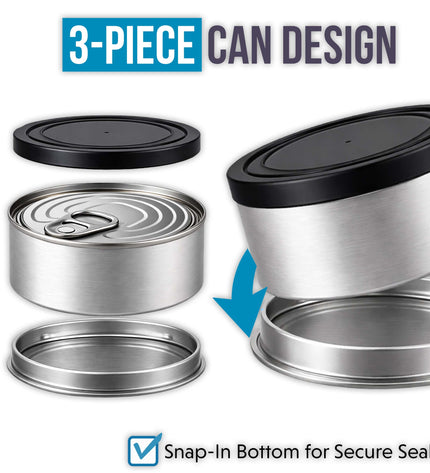 10-Pack 3.5g Pull-Top Tin Can Storage Containers – Assorted Designs