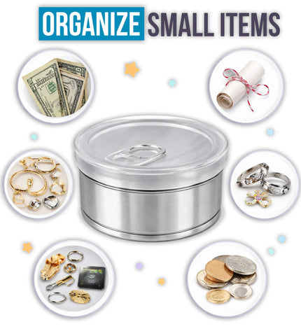 10-Pack 3.5g Pull-Top Tin Can Storage Containers – Assorted Designs