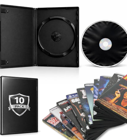 10-Pack 3.5g DVD Case Storage Set (5.5" × 7.5") with Matching Zip Bags – Assorted Designs