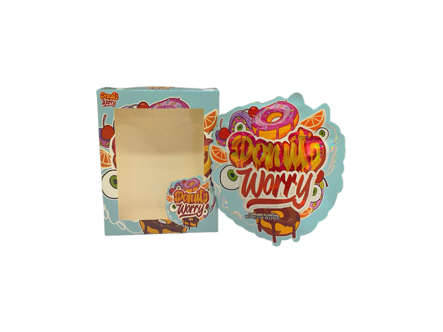 25 Pack 3.5g Donuts Worry Shaped Bags & Boxes by Mylar Kings