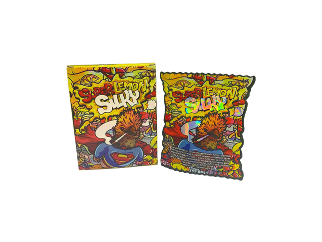 25 Pack 3.5g Super Lemon Silky Packaging Set - Mylar Kings