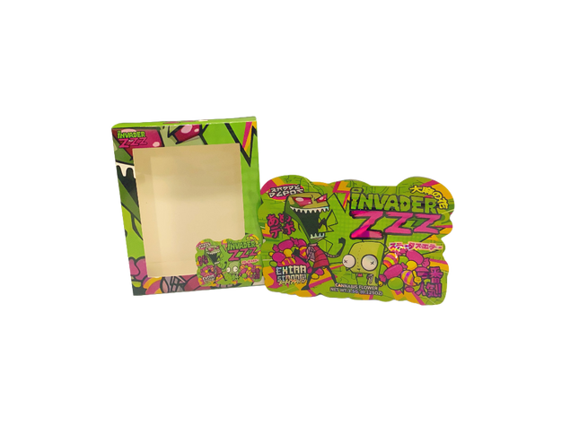 3.5g Shaped Bags with Display Window Packaging - 25 Set | Mylar Kings