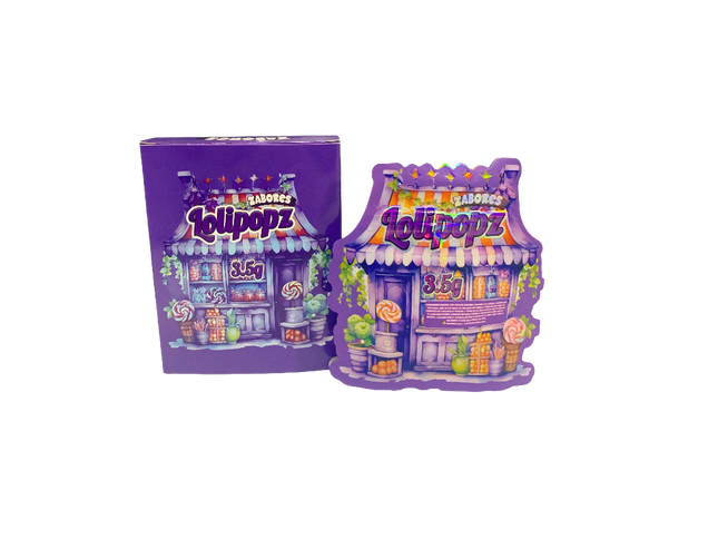 3.5g Shaped Foil Bags with Viewing Boxes - 25 Pack - Mylar Kings