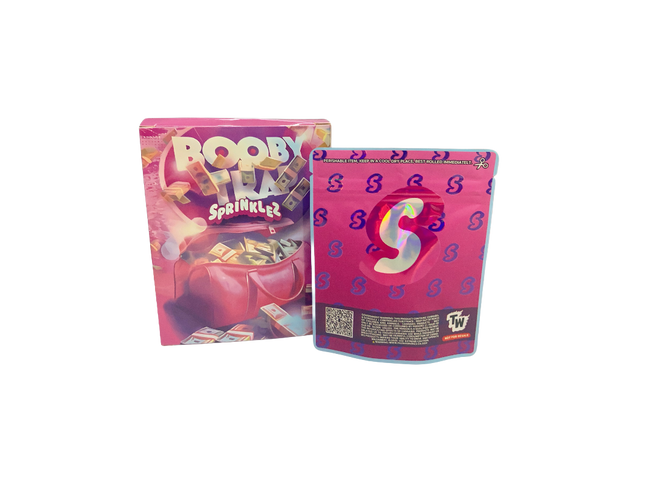3.5g Shaped Pouches with Clear Window Boxes - 25 Pack | Mylar Kings