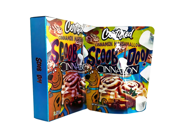 25 Pack 3.5g Mylar Bags with Boxes – Cartoon Character Graphic