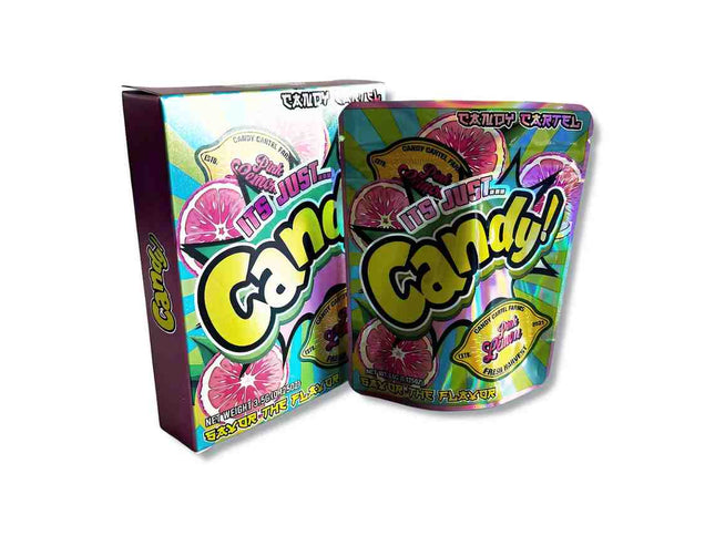 Large mylar bags, herb Mylar Bags, Mylar bag with box, Where to buy mylar bags, Custom mylar bags near me. Colorful candy packaging with 'Gandy' branding on a white background