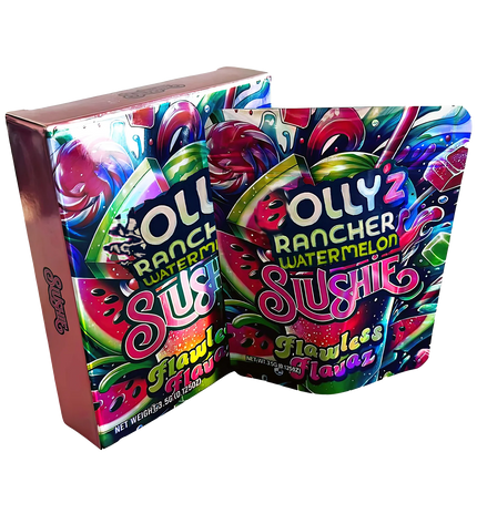 3.5g Watermelon Slushie Mylar Bags with Boxes – 25 Pack