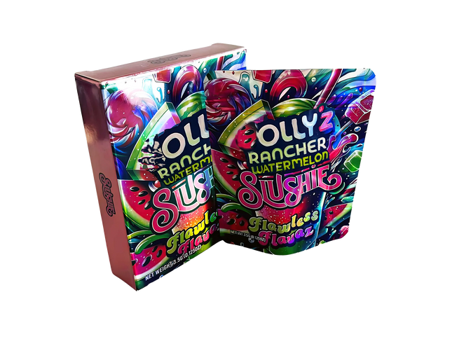 3.5g Watermelon Slushie Mylar Bags with Boxes – 25 Pack