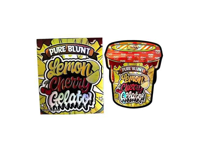 Mylar Bag Pure Blunt Lemon Cherry Gelato packaging on a white background