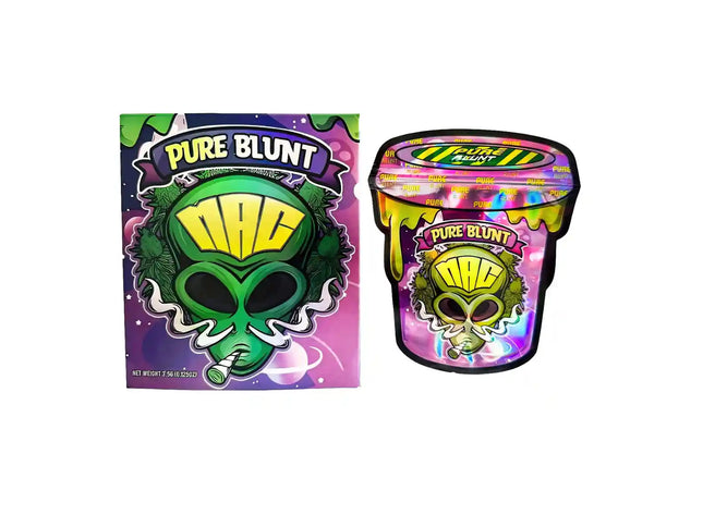 Mylar Bag Pure Blunt packaging with alien design on a white background