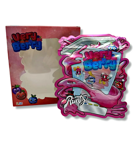 25 Pack 3.5g Mylar Bags with Window Boxes – Berry Graphic