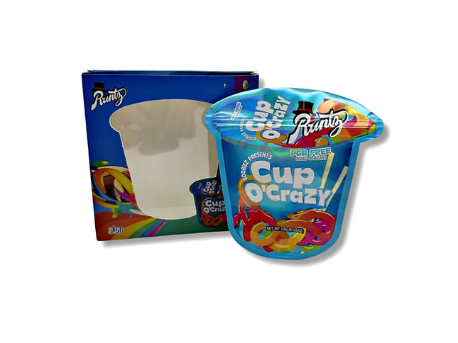 25 Pack 3.5g Mylar Bags with Window Boxes – Blue Graphic
