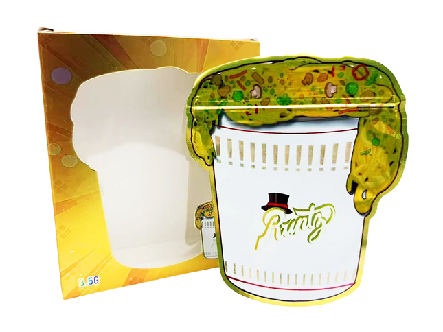 25 Pack 3.5g Shaped Mylar Bags & Window Boxes – Coffee Cup Inspired