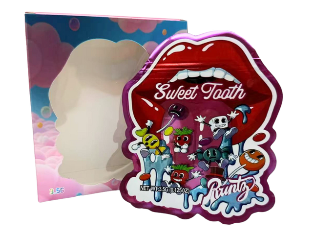25 Pack 3.5g Mylar Bags with Matching Window Boxes – Sweet Tooth Design