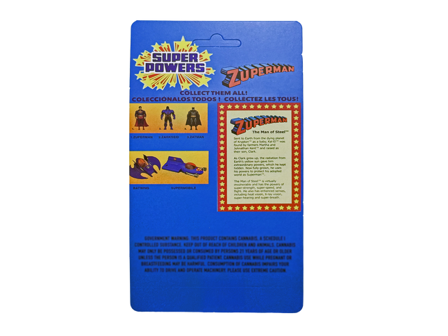 12 Pack 3.5g Blister Pack Carded Storage – Superhero-Inspired Design