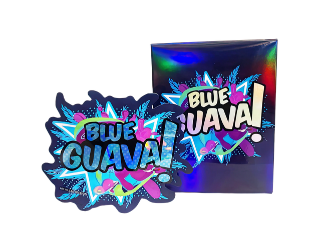 25 Pack 3.5G Shaped Mylar Storage Bags & Boxes – Blue Guava Design