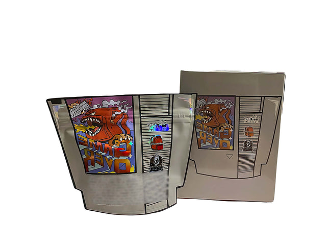 25 Pack 3.5g Shaped Mylar Bags & Boxes – Game Over Design