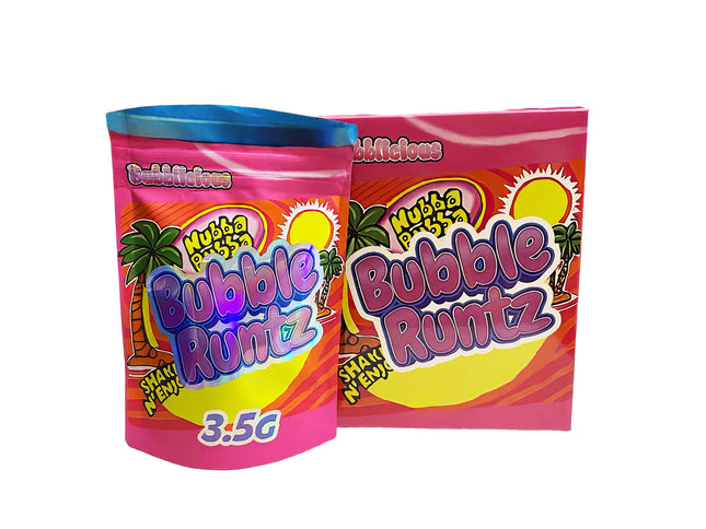 25 Pack 3.5g Shaped Mylar Bags & Boxes – Bubble Runtz Design