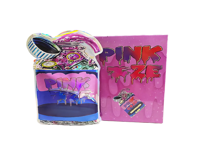 25 Pack 3.5g Shaped Mylar Bags & Boxes – Pink Ooze Design