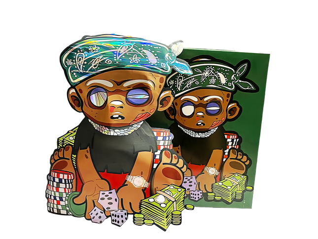 25 Pack 3.5g Shaped Mylar Bags & Boxes – High Roller Rebel Design