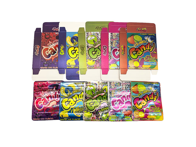 Mylar Kings 25-Pack 3.5g Shaped Mylar Bags & Boxes - It’s Just Candy Volume 2