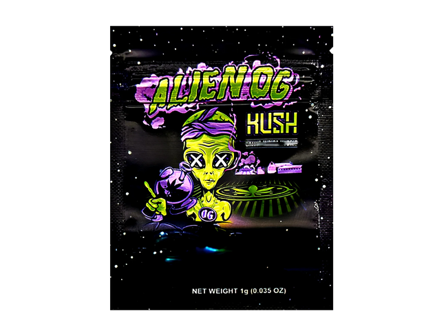 100 Pack 1g Mylar Bags – Alien Graphic