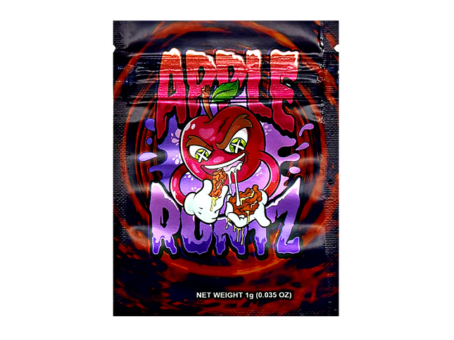 100 Pack 1g Mylar Bags – Apple Graphic