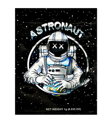 100 Pack 1g Mylar Bags – Astronaut Graphic