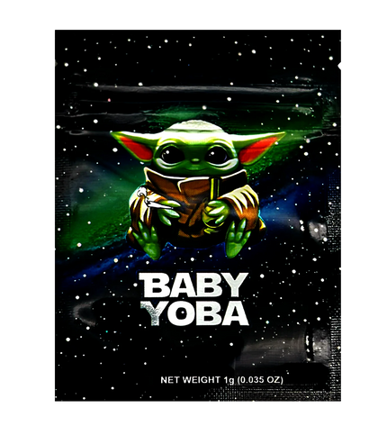 100 Pack 1g Mylar Bags – Space Character Graphic