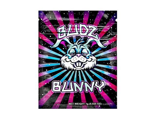100 Pack 1g Mylar Bags – Bunny Graphic