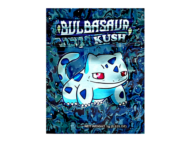 100 Pack 1g Mylar Bags – Green Character Graphic