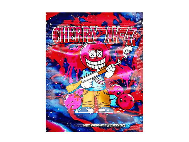 100 Pack 1g Mylar Bags – Cherry Graphic