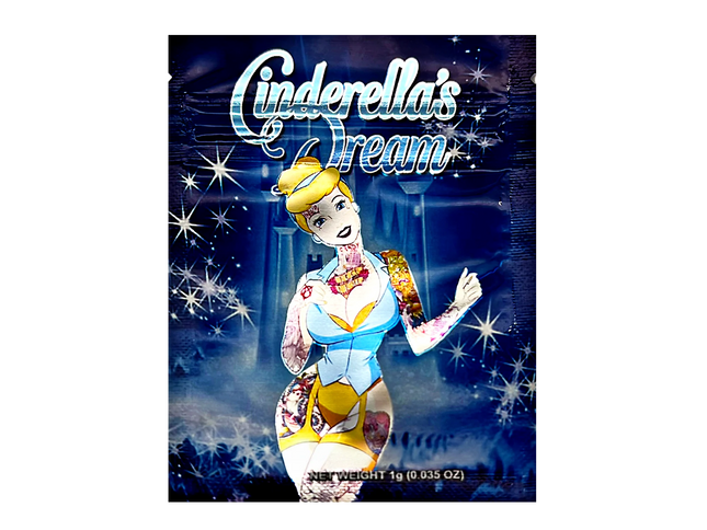 100 Pack 1g Mylar Bags – Cinderella Graphic