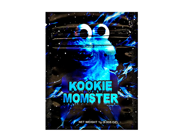 100 Pack 1g Mylar Bags – Cookie Monster Graphic