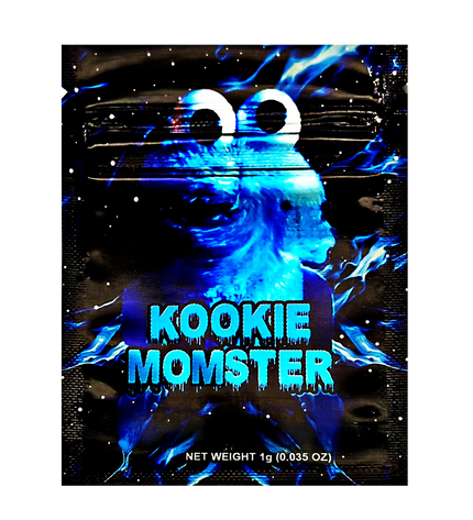 100 Pack 1g Mylar Bags – Cookie Monster Graphic