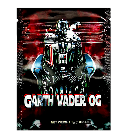 100 Pack 1g Mylar Bags – Dark Character Graphic