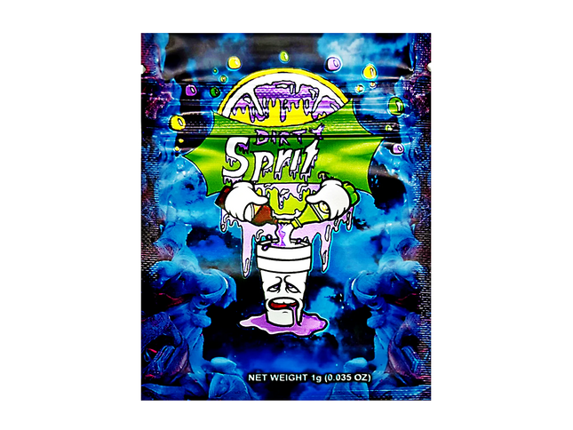100 Pack 1g Mylar Bags – Purple Lemon Graphic