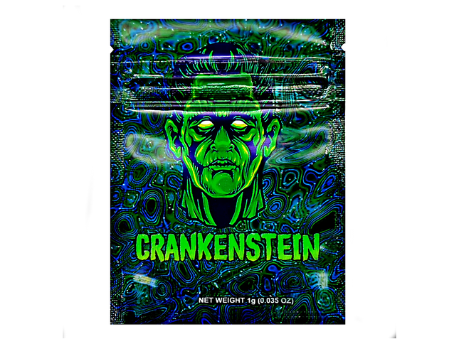 100 Pack 1g Mylar Bags – Frankenstein Graphic
